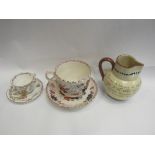 A large Victorian breakfast cup and saucer,