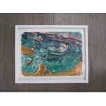 IAN DUNLOP (XX) A framed and glazed limited edition etching of fishing boats,