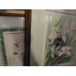 Four floral prints including Emma David's limited editions