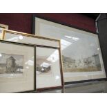 Three 19th Century hand coloured engravings depicting Great Yarmouth & environs including Market