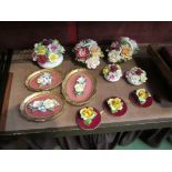 A quantity of ceramic flower posies,
