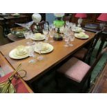 An oak refectory table ,