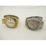 Two Tissot watches - Seastar quartz (stainless steel) and gold plated Seastar