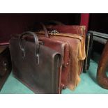 Four vintage attaché cases and a music case (5)