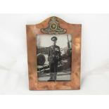A Royal Artillery Photograph frame with a picture of an officer (no stand) 21cm x 15cm overall