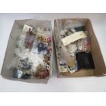 Two boxes of miscellaneous bijouterie etc