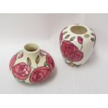 Two boxed Old Tupton Ware floral design vases