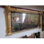A Regency carved giltwood overmantel mirror, a/f,