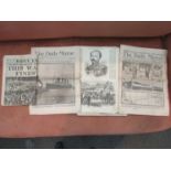 A collection of late 19th/early 20th Century newspapers including Titanic related