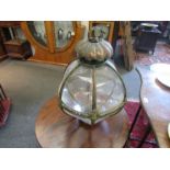 A Victorian globe street light with plastic panels, 50cm tall a/f