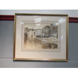 Bawburgh Mill Norfolk, 20th Century watercolour, unsigned, framed and glazed,