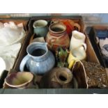 A quantity of studio pottery wares etc.