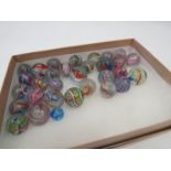 A box of vintage marbles