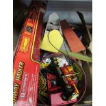 Mixed playworn toys including bar skittles,