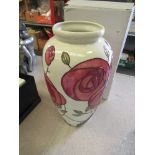 A large boxed Old Tupton Ware floral design vase,
