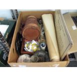 A mixed lot including AA grille badges, maps, a 1950's disposal of uncollected goods notice,