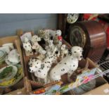 A collection of Dalmatian dog ornaments