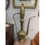 A Middle Eastern brass oversized coffee pot a/f,