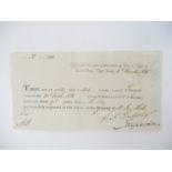 An 1825 document registering the birth of a slave, Cape Town, 1825,