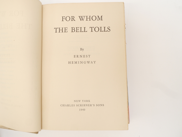 Ernest Hemingway: 'For Whom the Bell Tolls', New York, Scribner's, 1940, - Image 4 of 15