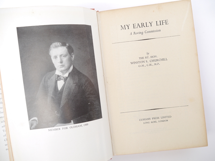 Winston Spencer Churchill: 'My Early Life, A Roving Commission', Odhams Press postwar reprint, - Image 3 of 6