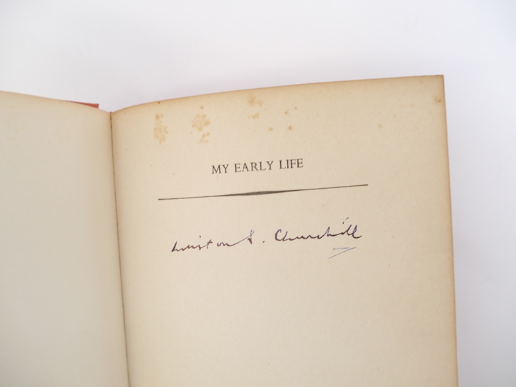 Winston Spencer Churchill: 'My Early Life, A Roving Commission', Odhams Press postwar reprint, - Image 2 of 6