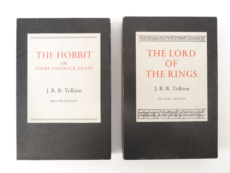 J.R.R. Tolkien, 2 titles: 'The Hobbit', London George Allen & Unwin, 1976, 1st deluxe edition, 1st