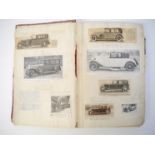 A large 1930's scrap album containing a large quantity of mounted pictorial cuttings of luxury