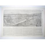 'Bird's-Eye View of New Orleans', full page wood engraving from the Illustrated London News,