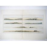 (Hawaii) Cook, James. Sandwich Islands. Six copper-engraved coastal views on 1 sheet. 18.