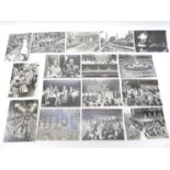 A collection of sixteen black & white press photographs of the Coronation of Queen Elizabeth II,