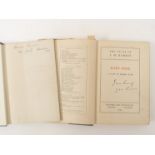J.M. Barrie, 2 titles: 'Mary Rose A Play in Three Acts', London, H & S, 1924, 1st edition, signed