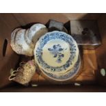 A box of miscellaneous china including bowls etc