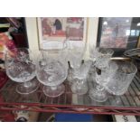 A set of six Edinburgh crystal glasses and others