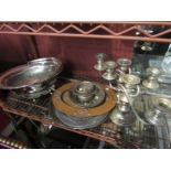 Mixed plated and copper wares including Art Nouveau