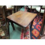 An oak square top coffee table,