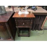 An 18th Century revival oak pot cupboard,