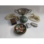 Miscellaneous including vesta case, lighters, cloisonne,