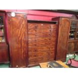 A Victorian mahogany compactum wardrobe,