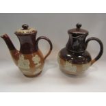 A Doulton Lambeth coffee pot and hot water pot
