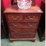 A 19th Century mahogany diminutive chest of two over three drawers, 73.5cm x 53cm x 38.