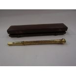 A gilt Sampson & Morden pencil with seal top,