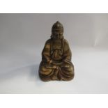 A gilt Buddha figure, hollow cast,