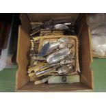 A large quantity of cutlery