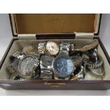 A quantity of wristwatches including retro Casio Oceanus chronograph