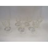 Twelve Webb cut glass wine glasses