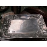 A pair of cast alloy lobster trays with lobster and crab detail,