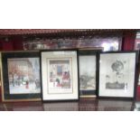 Two Heath Robinson prints, framed and glazed , largest 28.