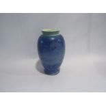 A 20th Century Poole Studio ceramic vase decorated with birds, marks to base,