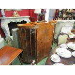 An Art Deco cocktail cabinet with shelved glass sides (one pane cracked),